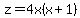 z+=+4x%28x%2B1%29
