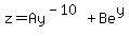 z+=+Ay%5E%28-10%29+%2B+B+e%5Ey