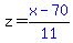 z+=+blue%28x+-+70%29%2Fblue%2811%29