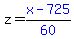 z+=+blue%28x+-+725%29%2Fblue%2860%29