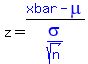 z+=blue+%28xbar+-+mu%29%2Fblue%28sigma%2Fsqrt%28n%29%29
