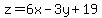 z+=+6x-3y+%2B+19