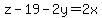 z-19-2y=2x