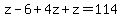 z-6%2B4z%2Bz=114
