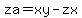 za=xy-zx