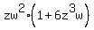zw%5E2%281%2B6z%5E3w%29