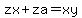 zx%2Bza=xy