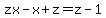 zx-x%2Bz=z-1